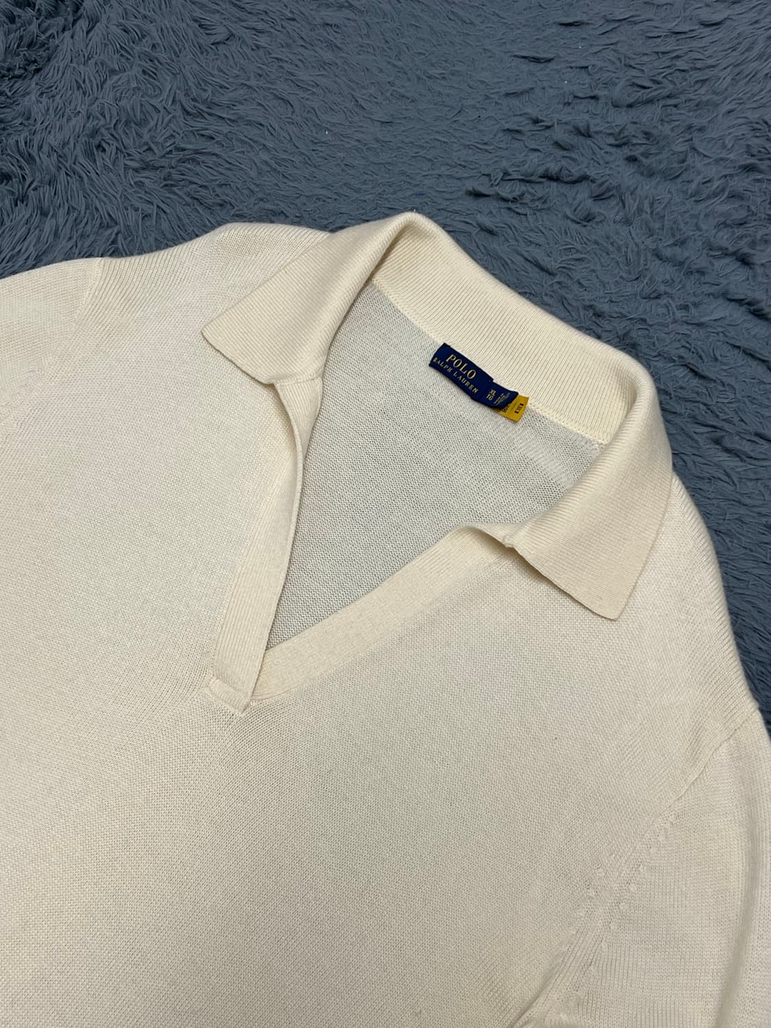 (정품) 폴로랄프로렌 최신형 아이보리 헨리넥 니트 XL 상품이미지2
