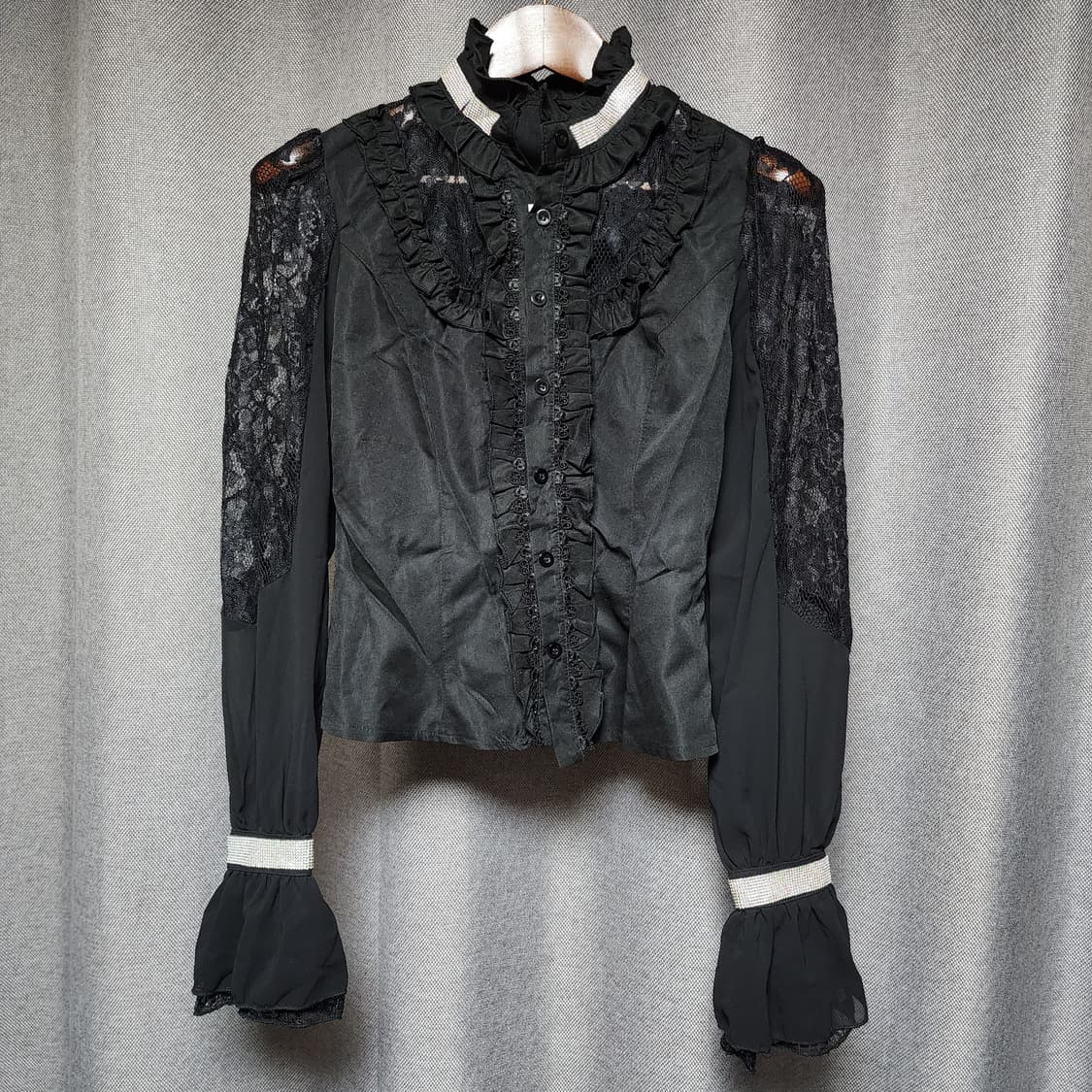 고스로리 지뢰계 고딕 페이크셔츠 치마바지 셋업 상품이미지4