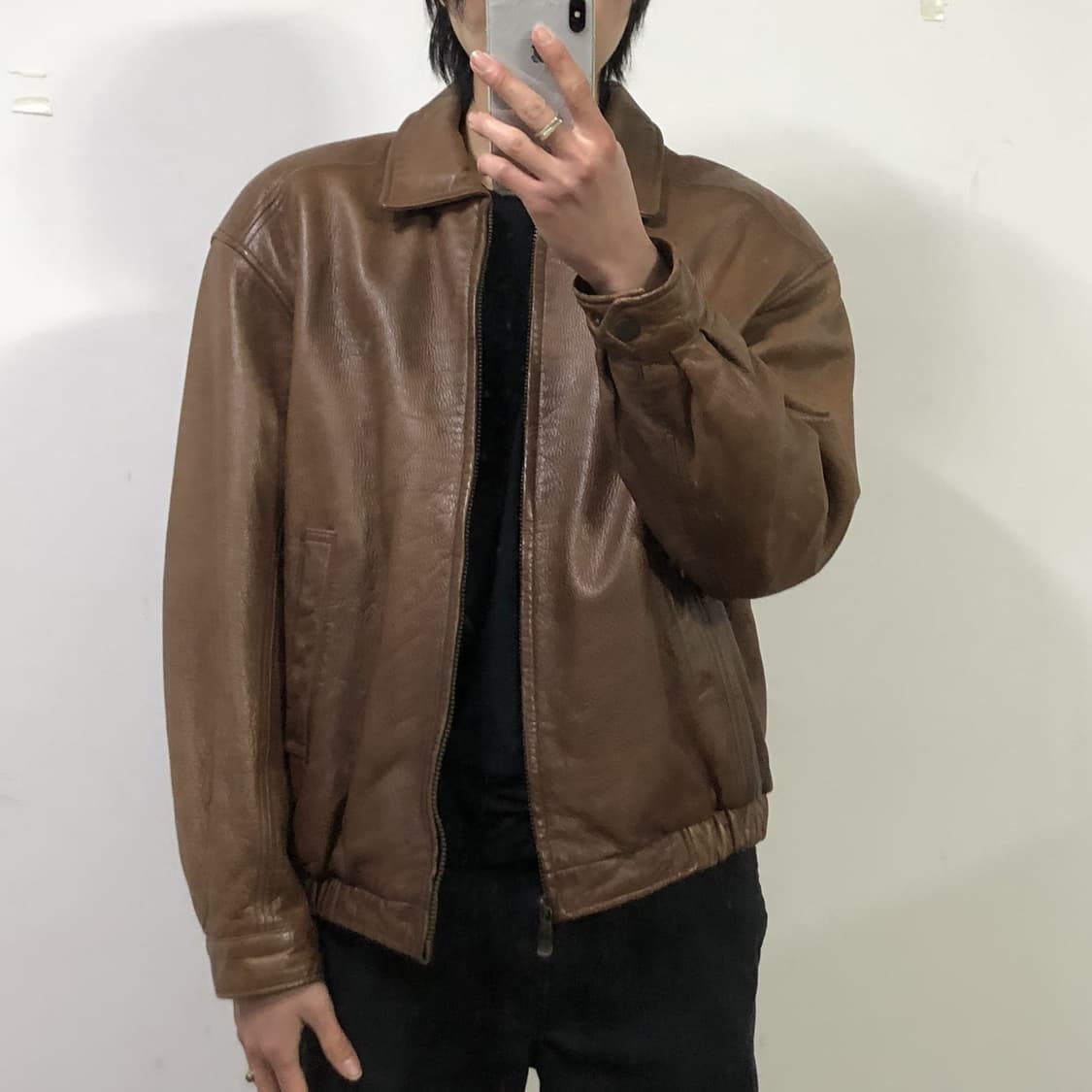 페리엘리스 레더 봄버자켓  상품이미지3