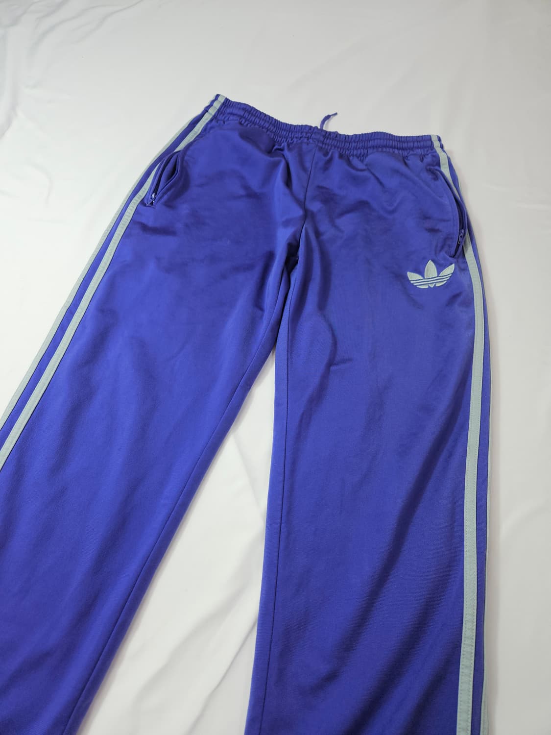 90s 아디다스 y2k 구파이어버드 트랙팬츠 희귀 블루베리 와이드핏 상품이미지3