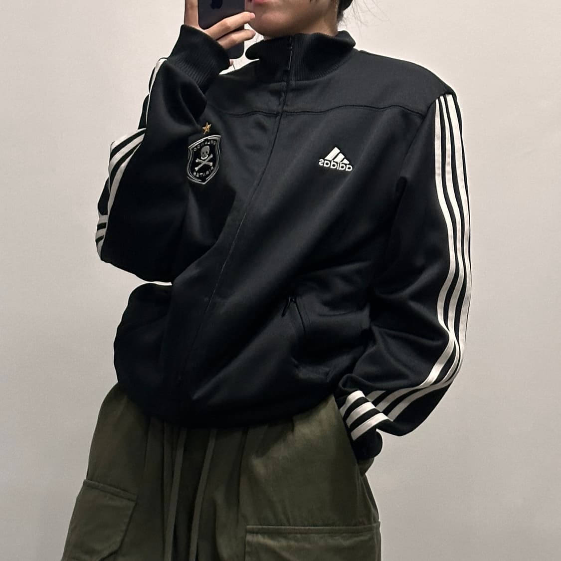 아디다스 로고 올란도 스컬 트랙탑 져지 블랙 100 [020705] 상품이미지2