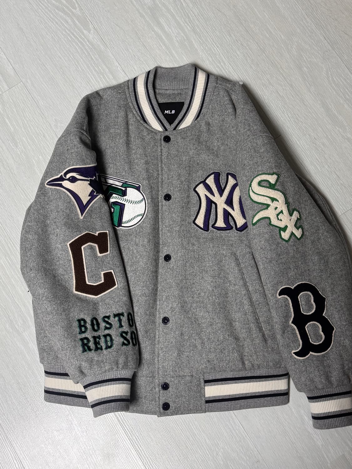 MLB 바시티자켓 와펜 자켓 뉴욕양키즈 상품이미지1