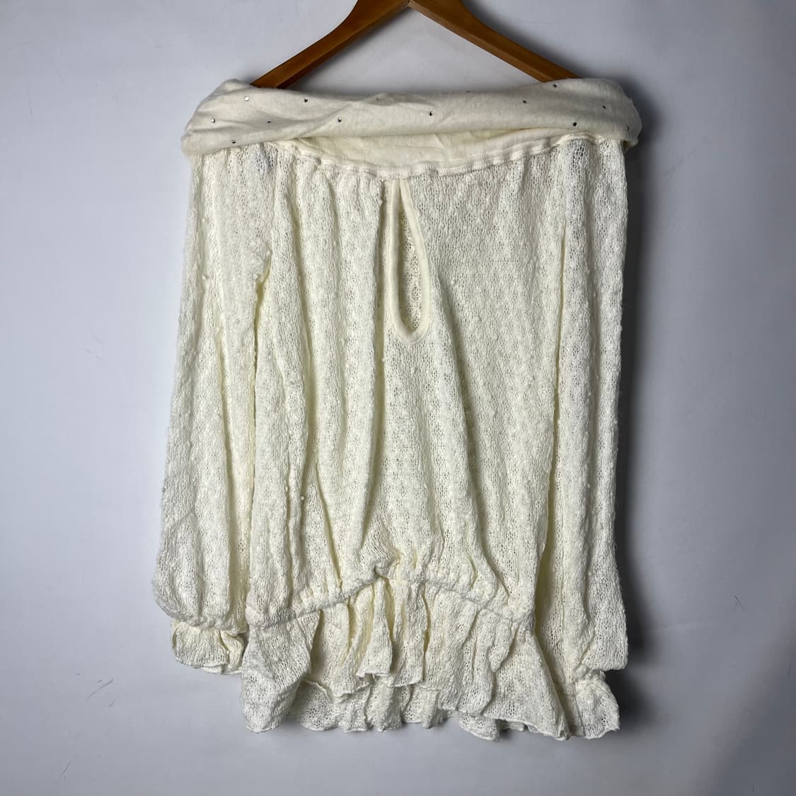 [LIZ LISA] 리즈리사 히메 크로쉐 큐빅 오프숄더 니트 상품이미지2