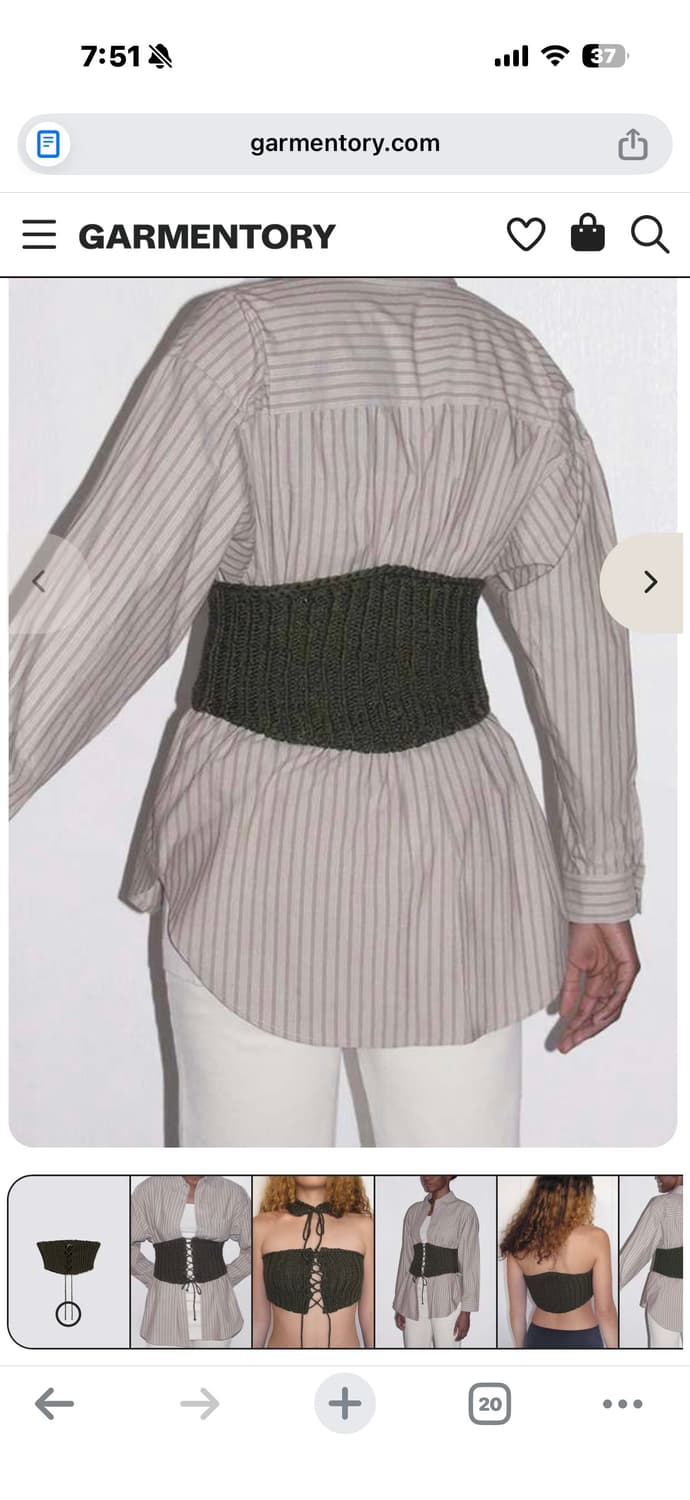 (더스트백0) 팔로마울 탑 니트 카키 상품이미지2