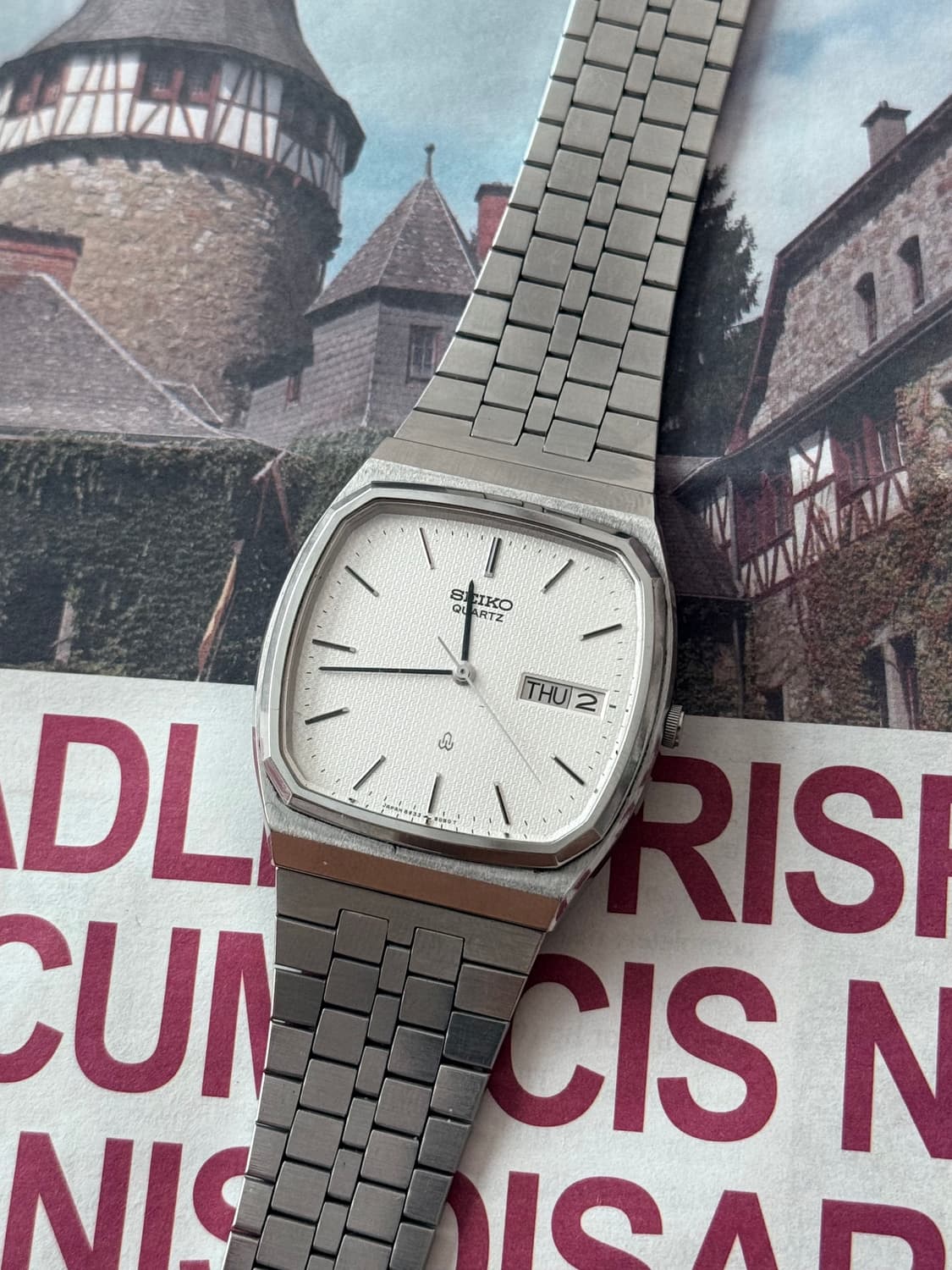 세이코 Seiko 80s 스퀘어 데이 데이트 상품이미지1