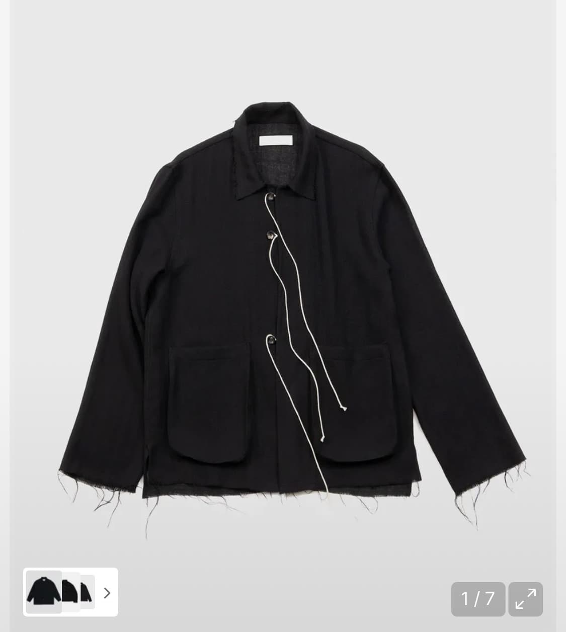 두들리스트 wool string and button shirt M 상품이미지1