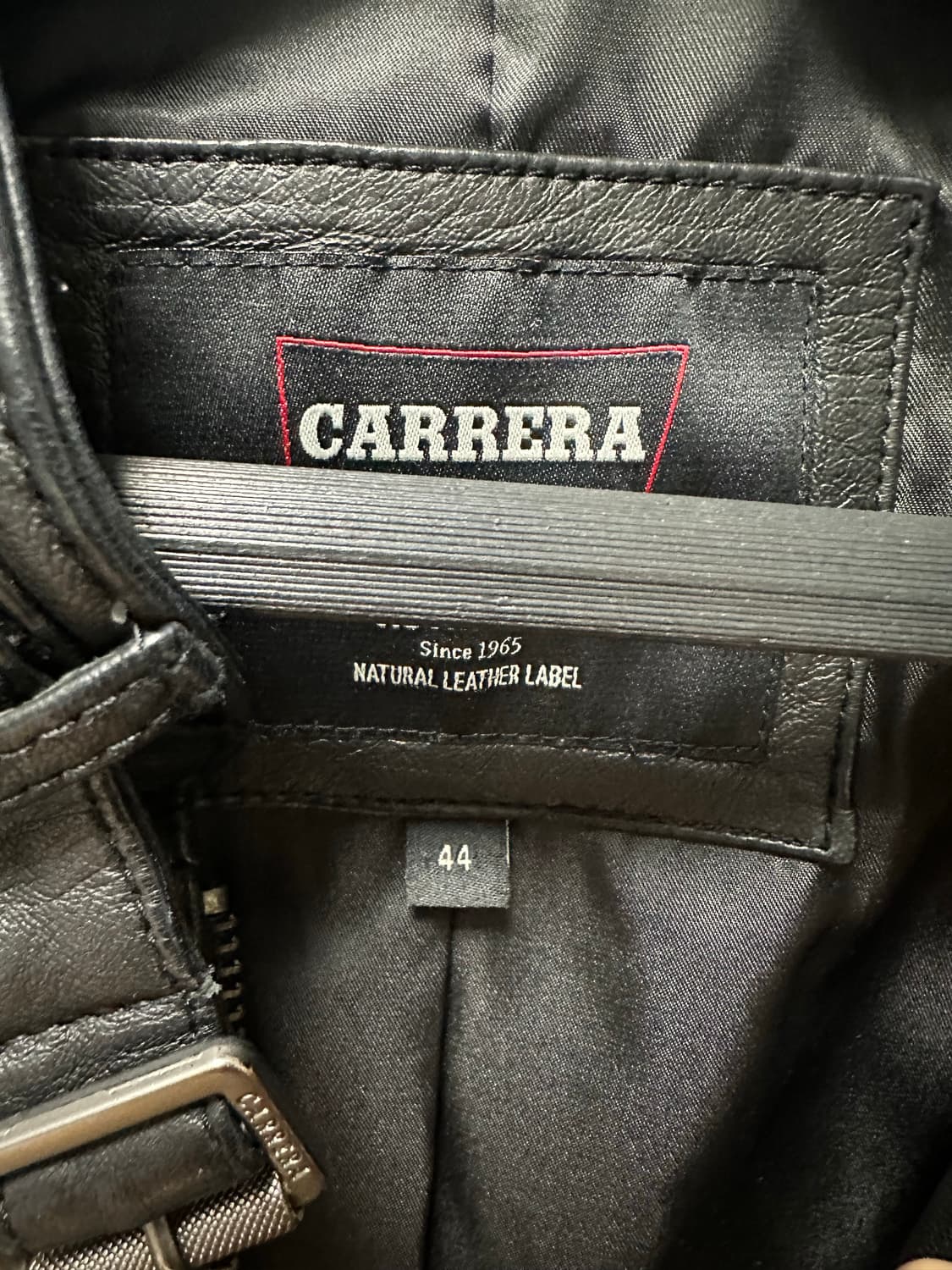 Carrera  리얼  이태리,양가죽 자켓 블랙 - 85사이즈 상태좋음 상품이미지7