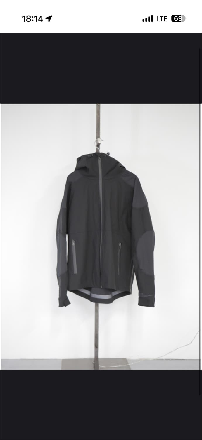 M) 플라스틱프로덕트 3L SHELL HOODED JACKET 블랙 상품이미지1