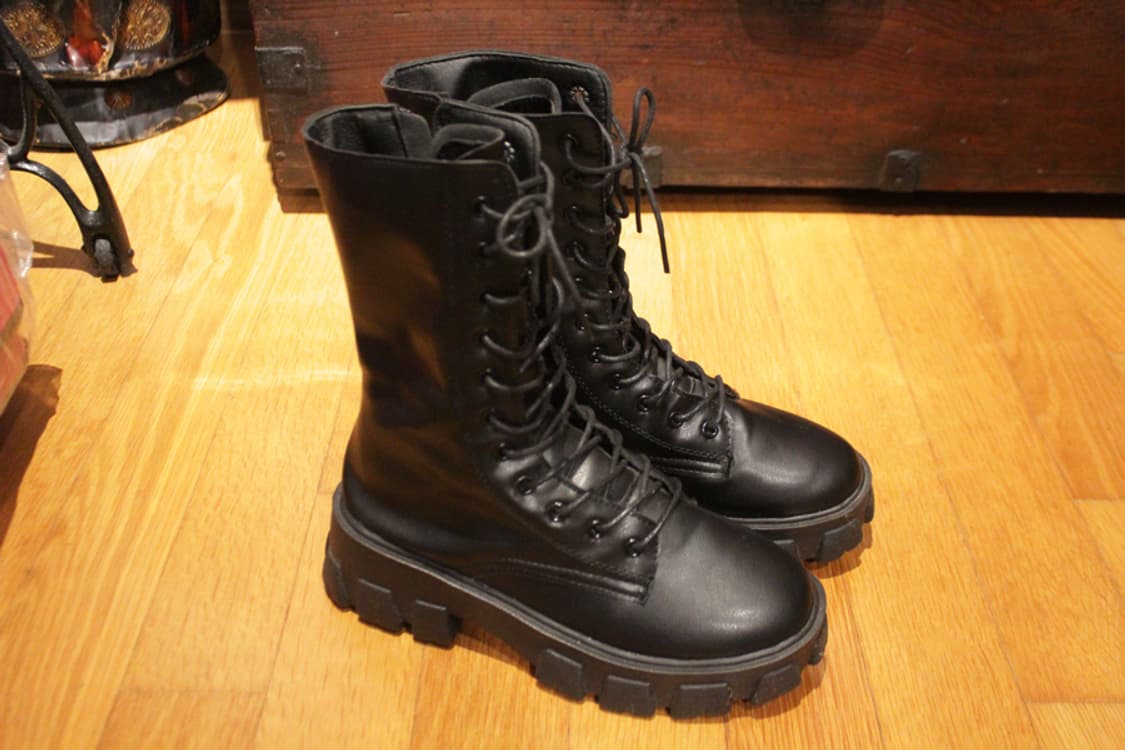 부츠 워커 240사이즈 검정워커 블랙워커 워커힐240 워커240 코스프레 상품이미지3