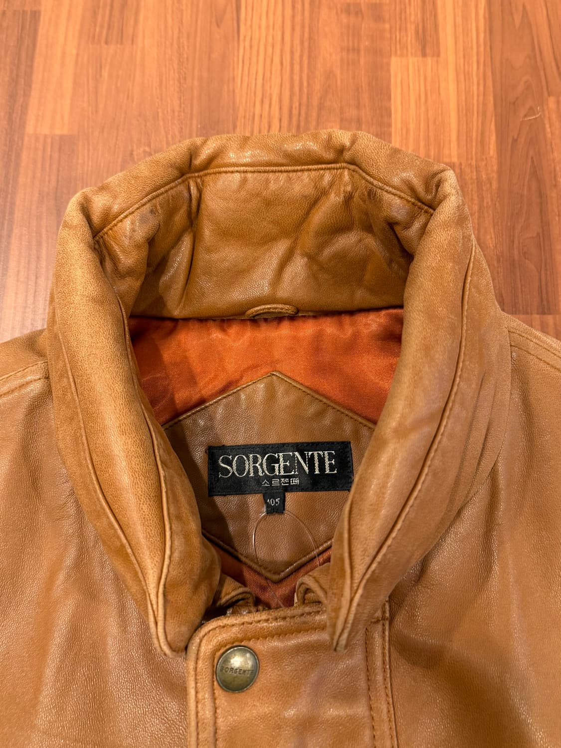 90-00s Sorgente 빈티지 쉽스킨 A-2 레더 자켓 상품이미지9