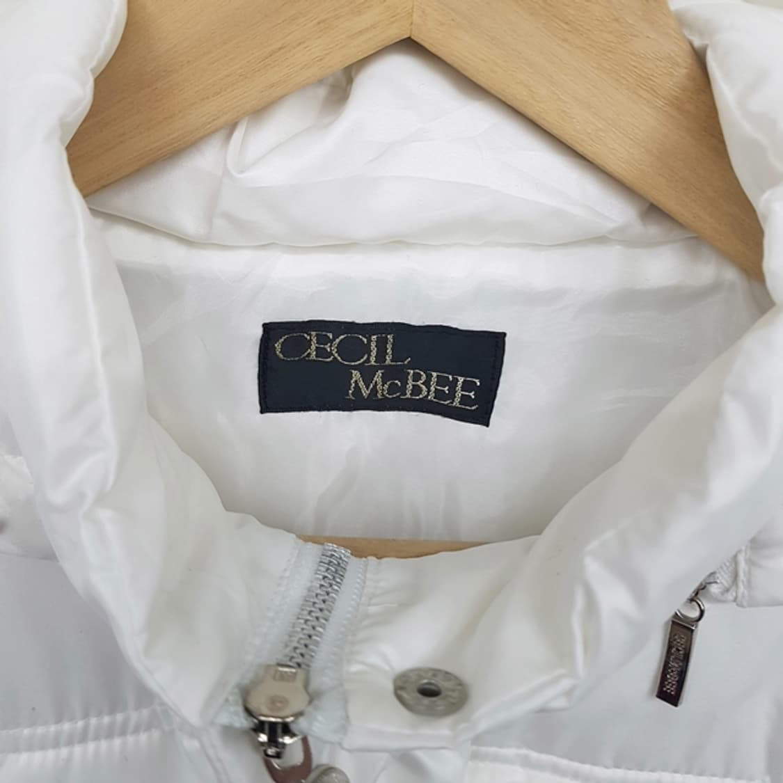 CECIL McBEE 세실맥비 패딩 점퍼 화이트 상품이미지5