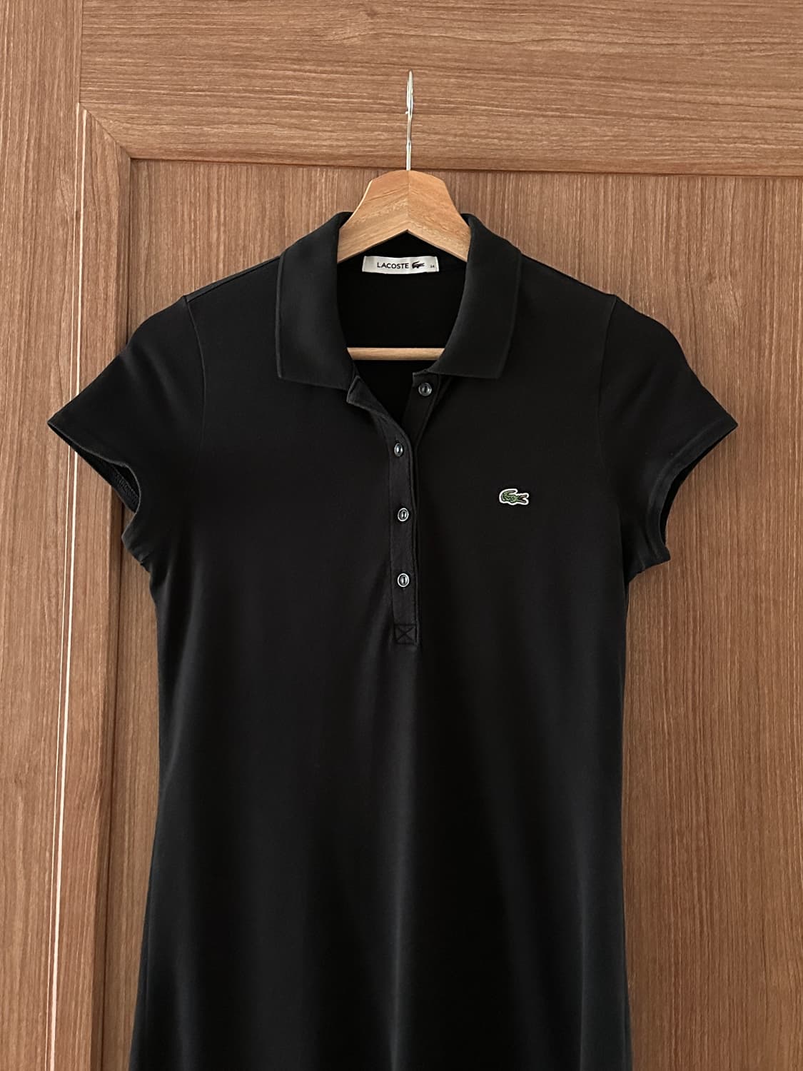 LACOSTE 여성 블랙 PK 반팔 원피스 34  상품이미지4