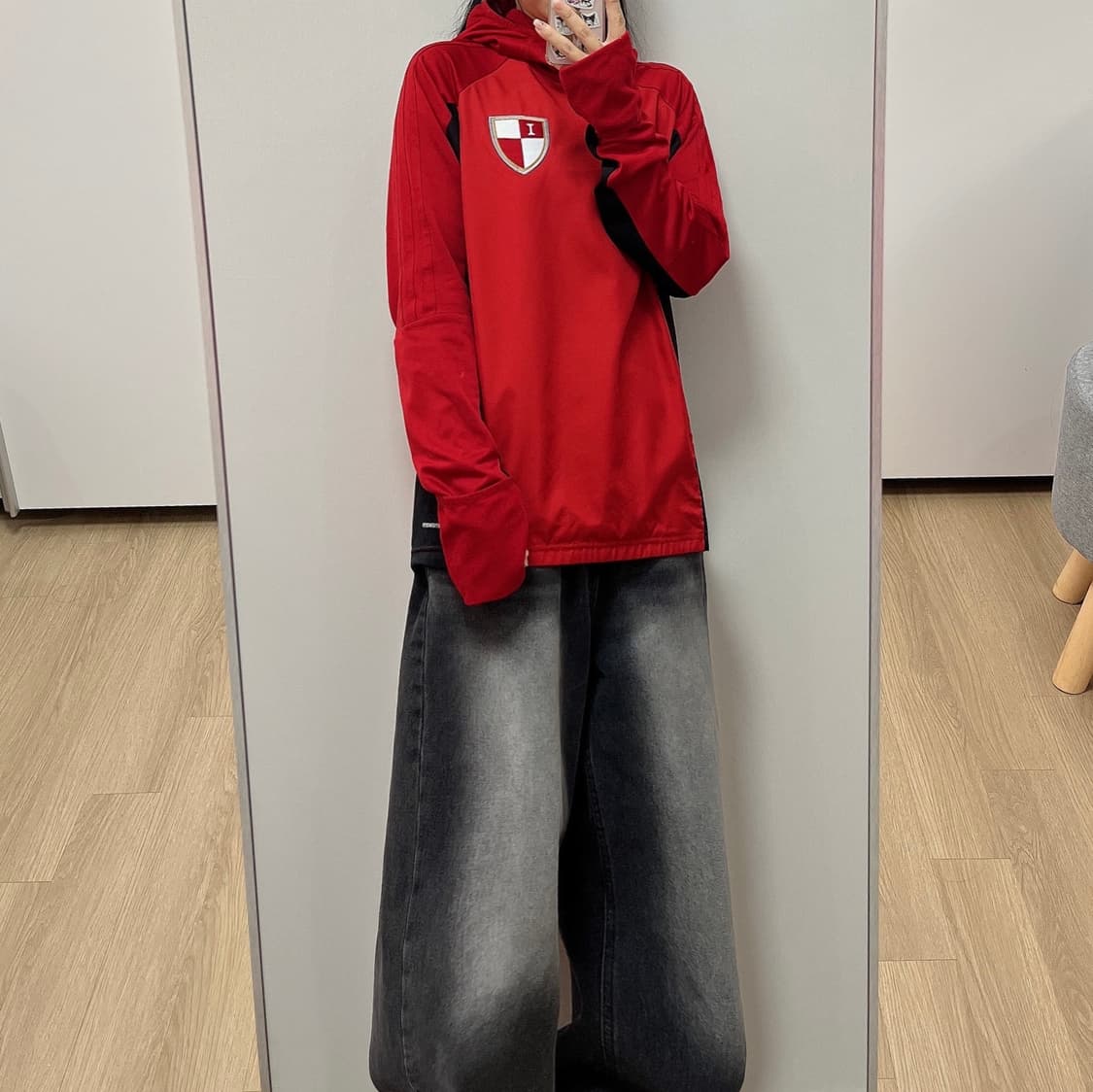 아디다스 부산 아이파크 선수지급 웜업 트레이닝 탑 상품이미지1