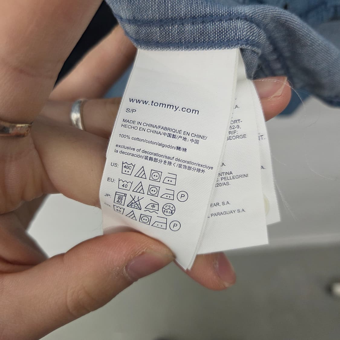 타미힐피거 데님 셔츠 여m 상품이미지5