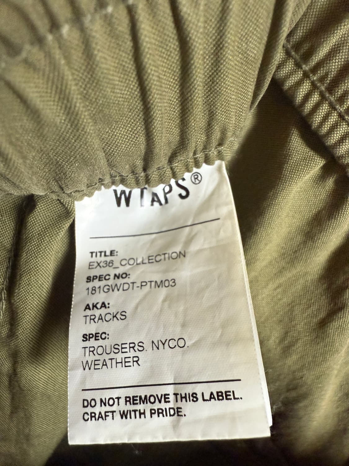 Wtaps 올리브 카고 조거팬츠 17만 7천 상품이미지5