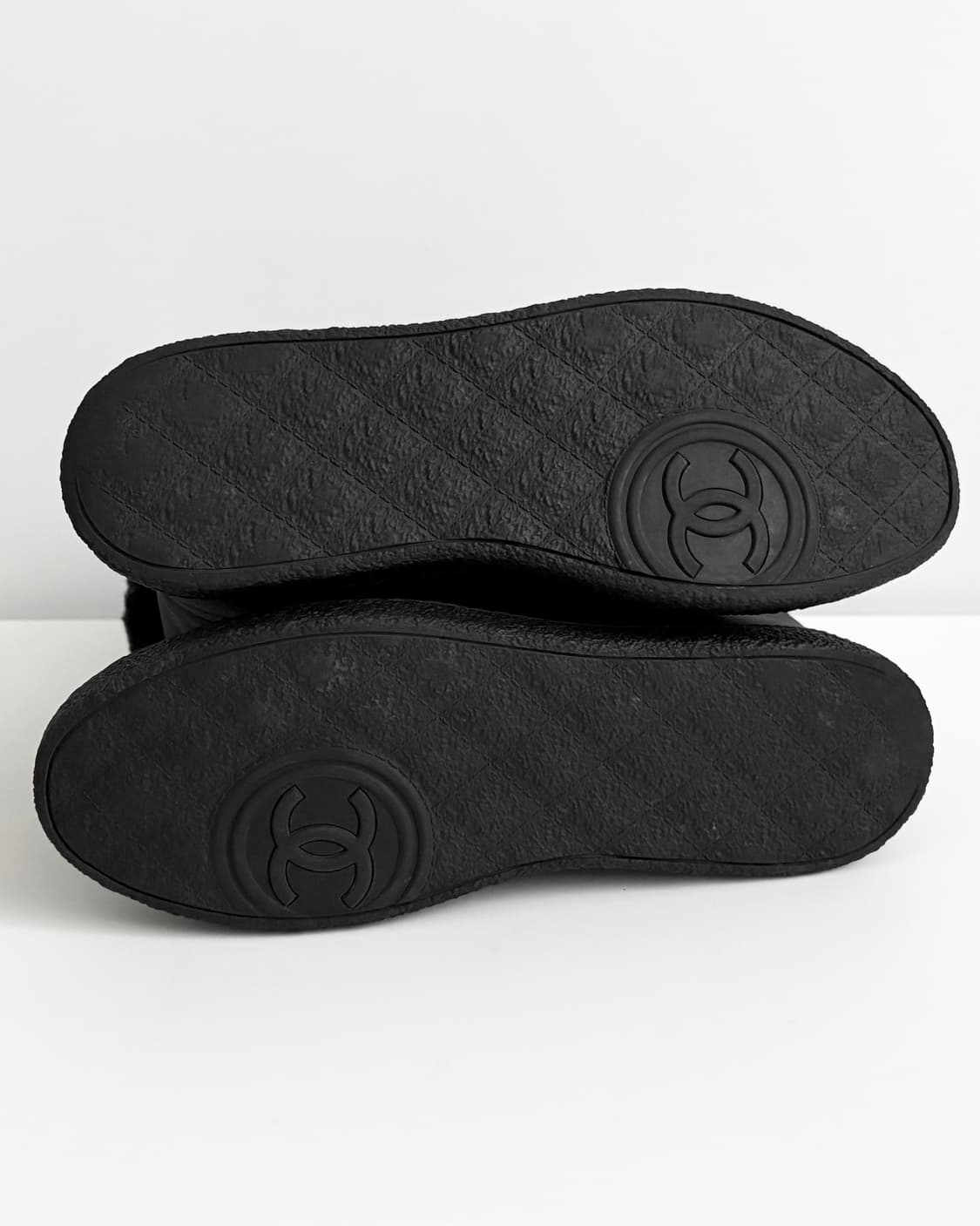 Chanel 샤넬 CC 로고 어그 롱부츠 36 블랙 상품이미지8