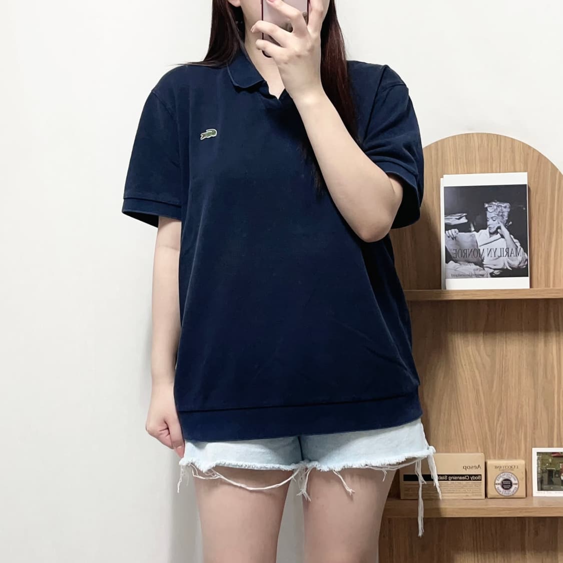 [정품] 라코스테 네이비 노버튼 반팔카라티 [ L ] 상품이미지2