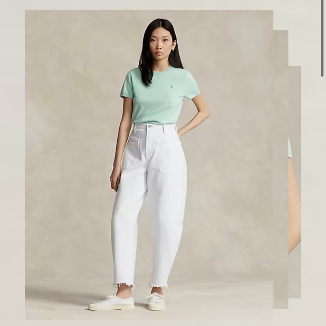 폴로 우먼 코튼니트 반팔 M 상품이미지3