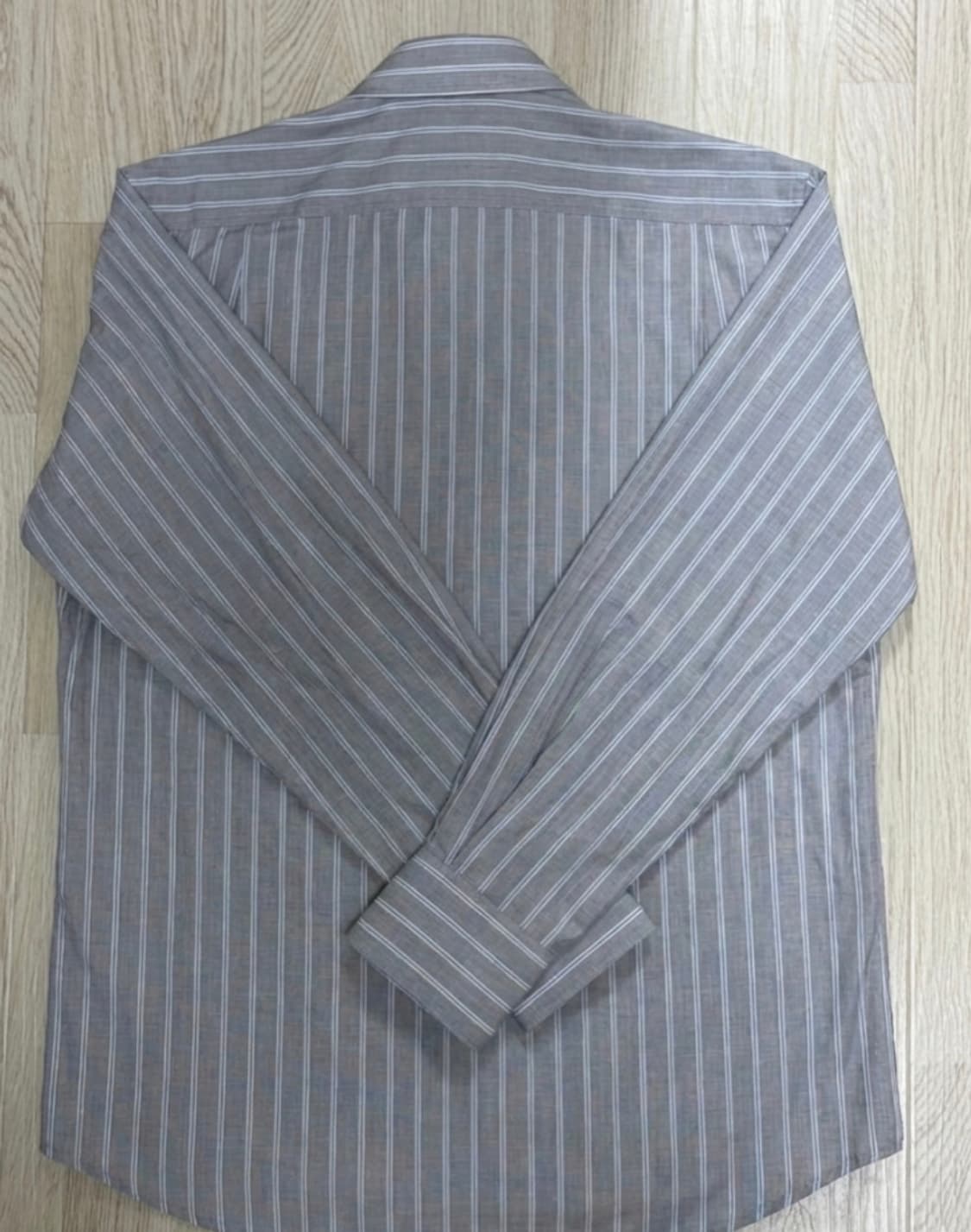 스트라이프 셔츠 그레이 슬림핏 XL 상품이미지2