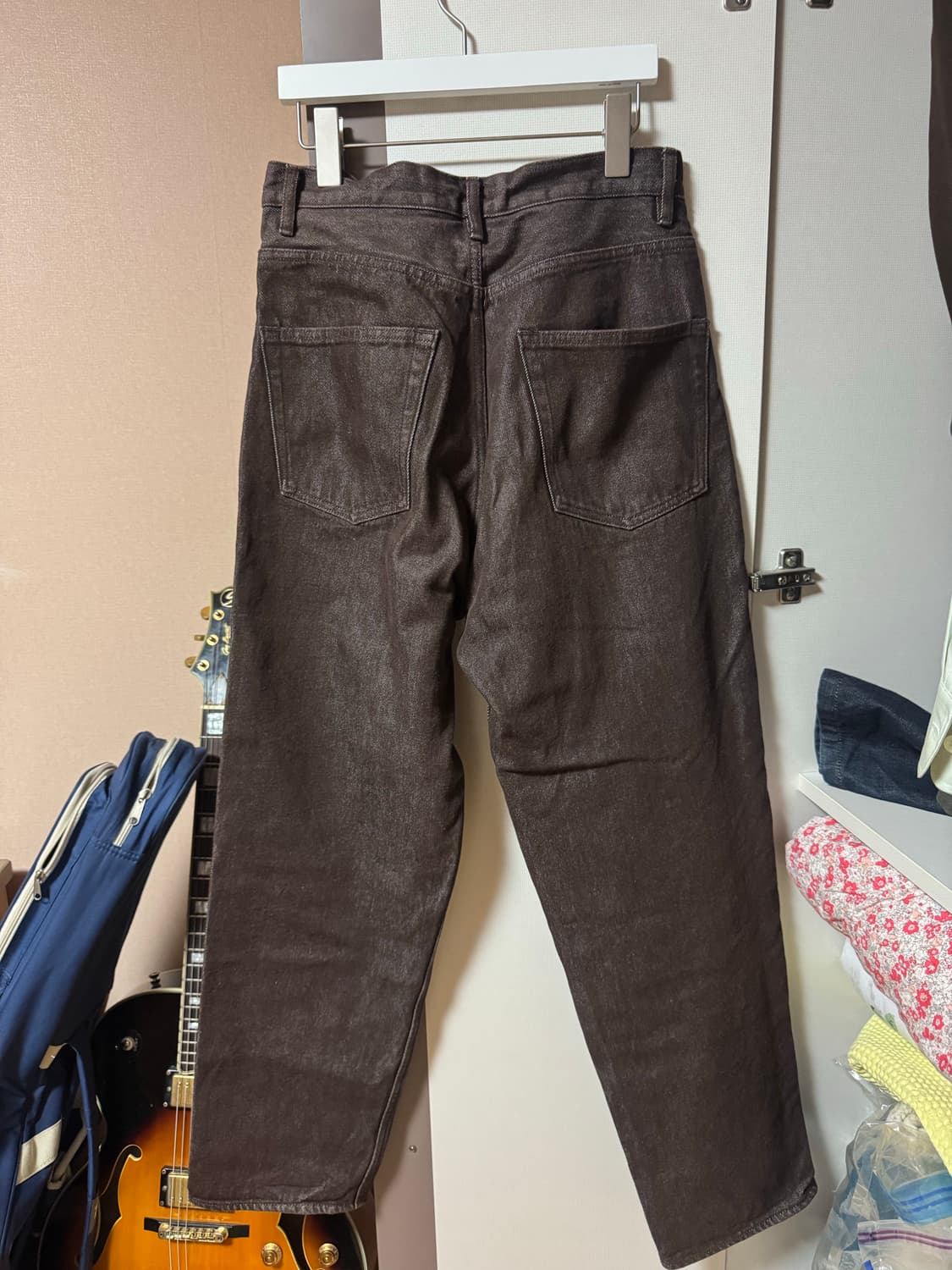 [30]오라리 21fw 하드 트위스트 와이드 데님 브라운 상품이미지3