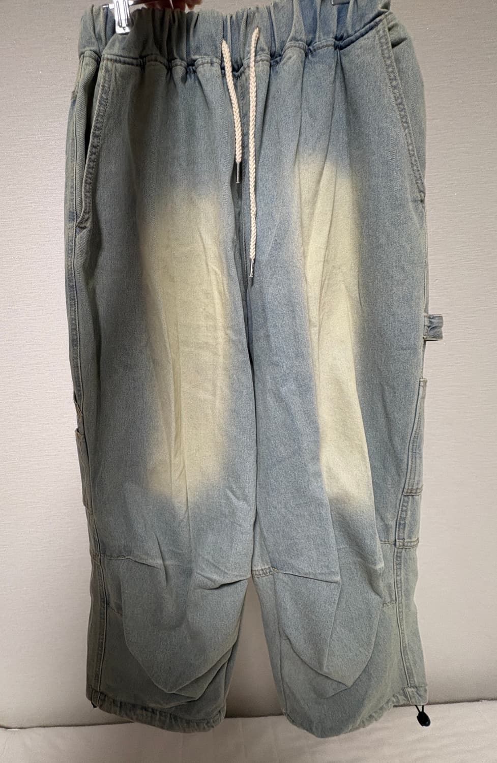 옐로우 워싱 데님 청바지 상품이미지4