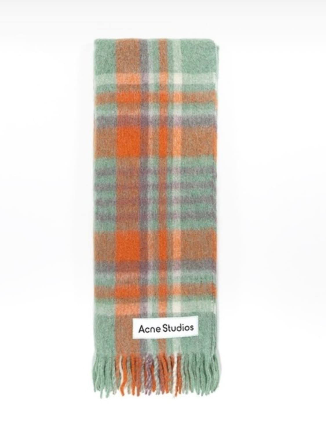 아크네 스튜디오 체크 머플러 그린/오렌지 상품이미지1