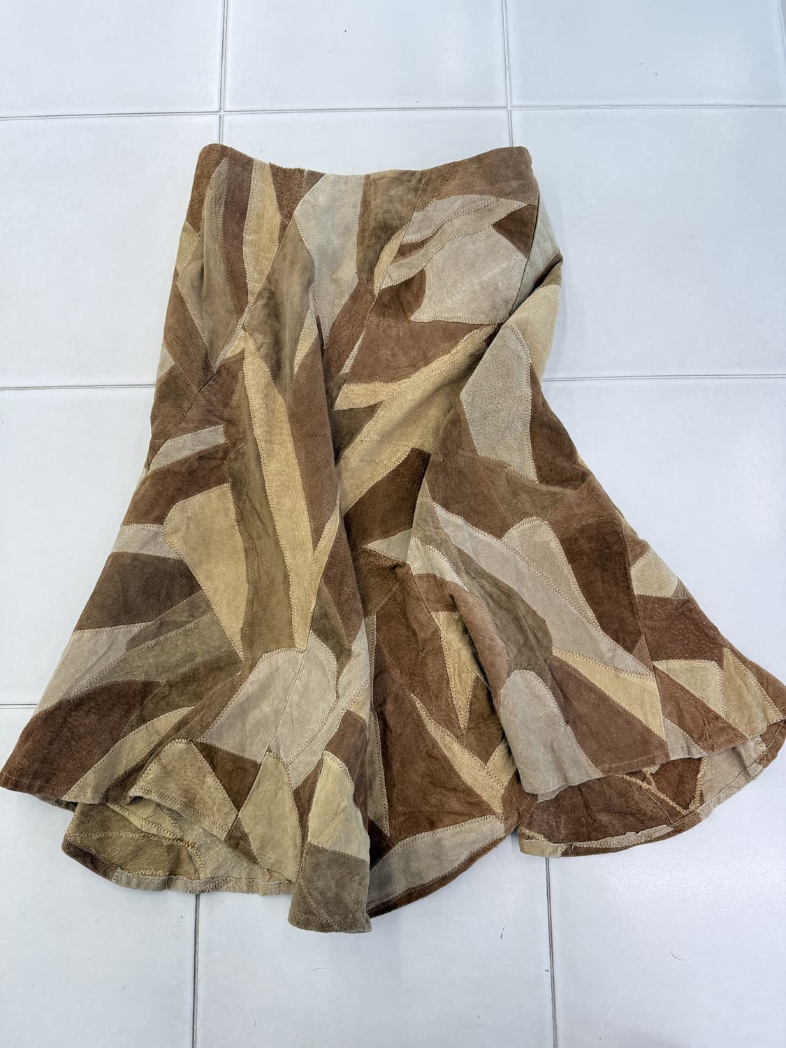 suede patchwork skirt 상품이미지1