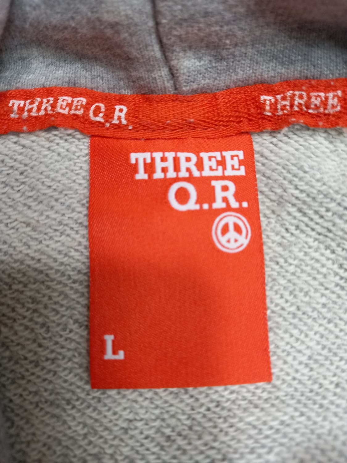 L100 Three Q.R 후드티 그레이 L-687 상품이미지5