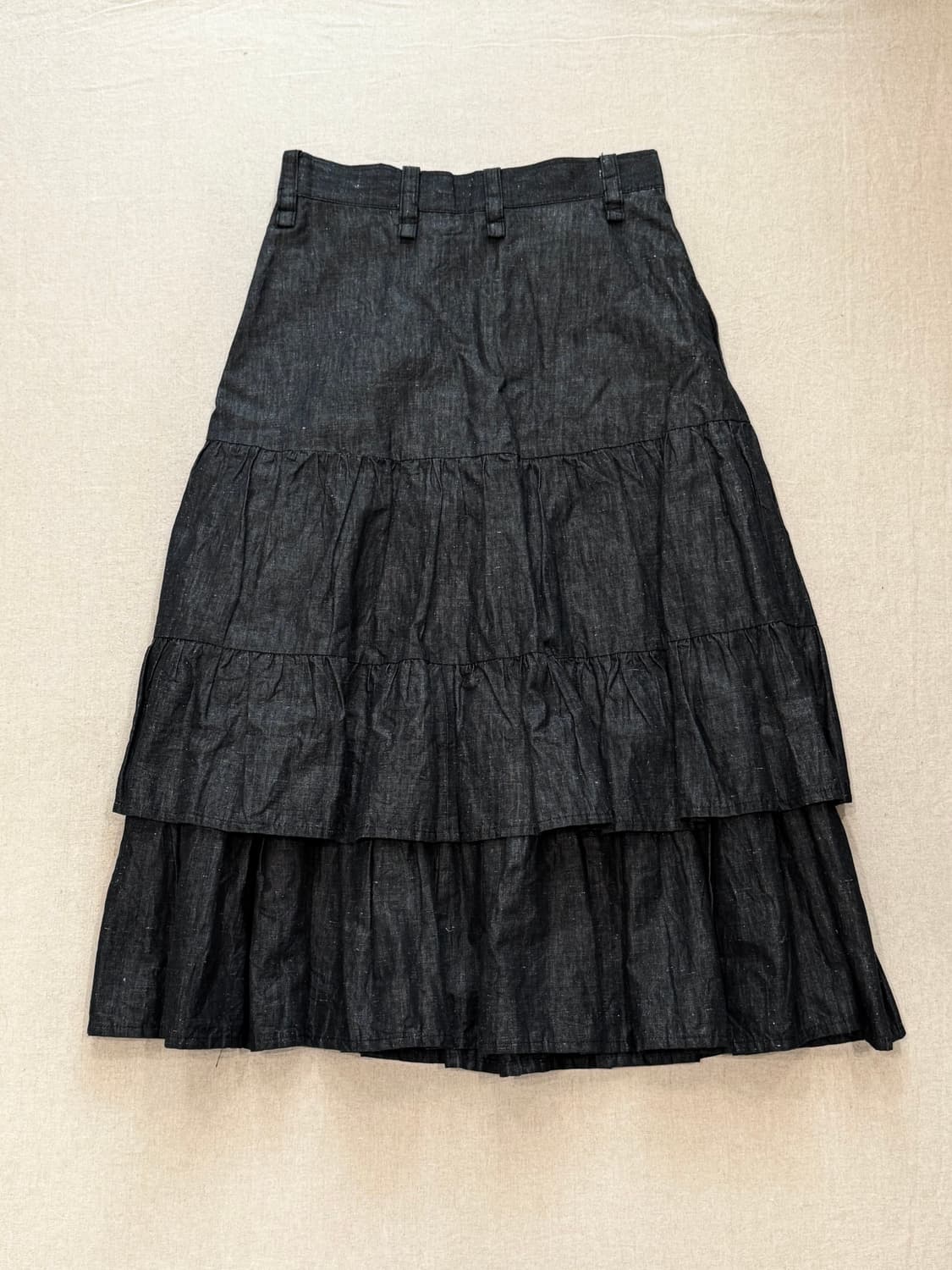 요지야마모토 개더 플레어드 롱스커트 상품이미지3