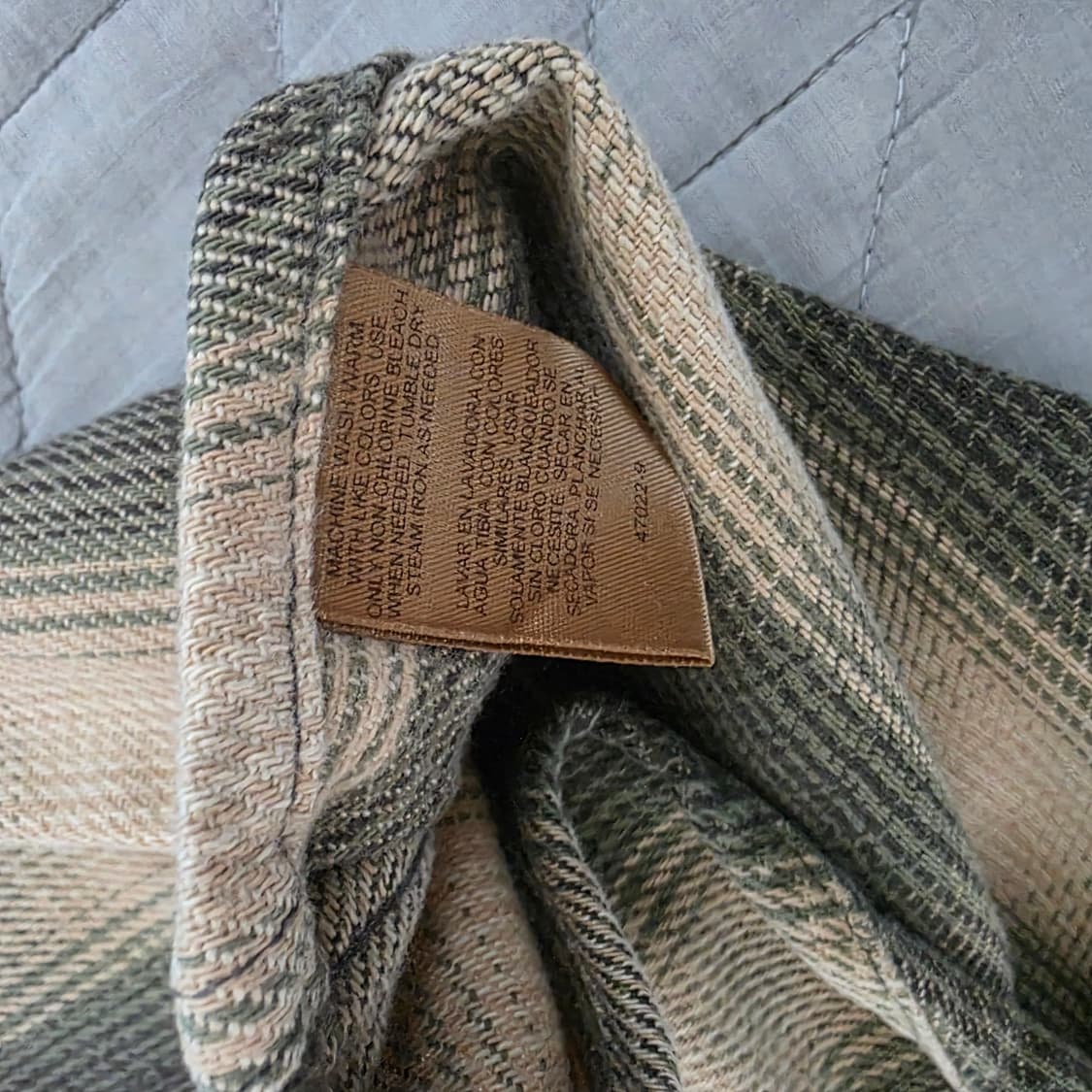 [L] 00s 세인트 존스 베이 빈티지 플란넬 체크 셔츠 베이지/블랙 상품이미지6