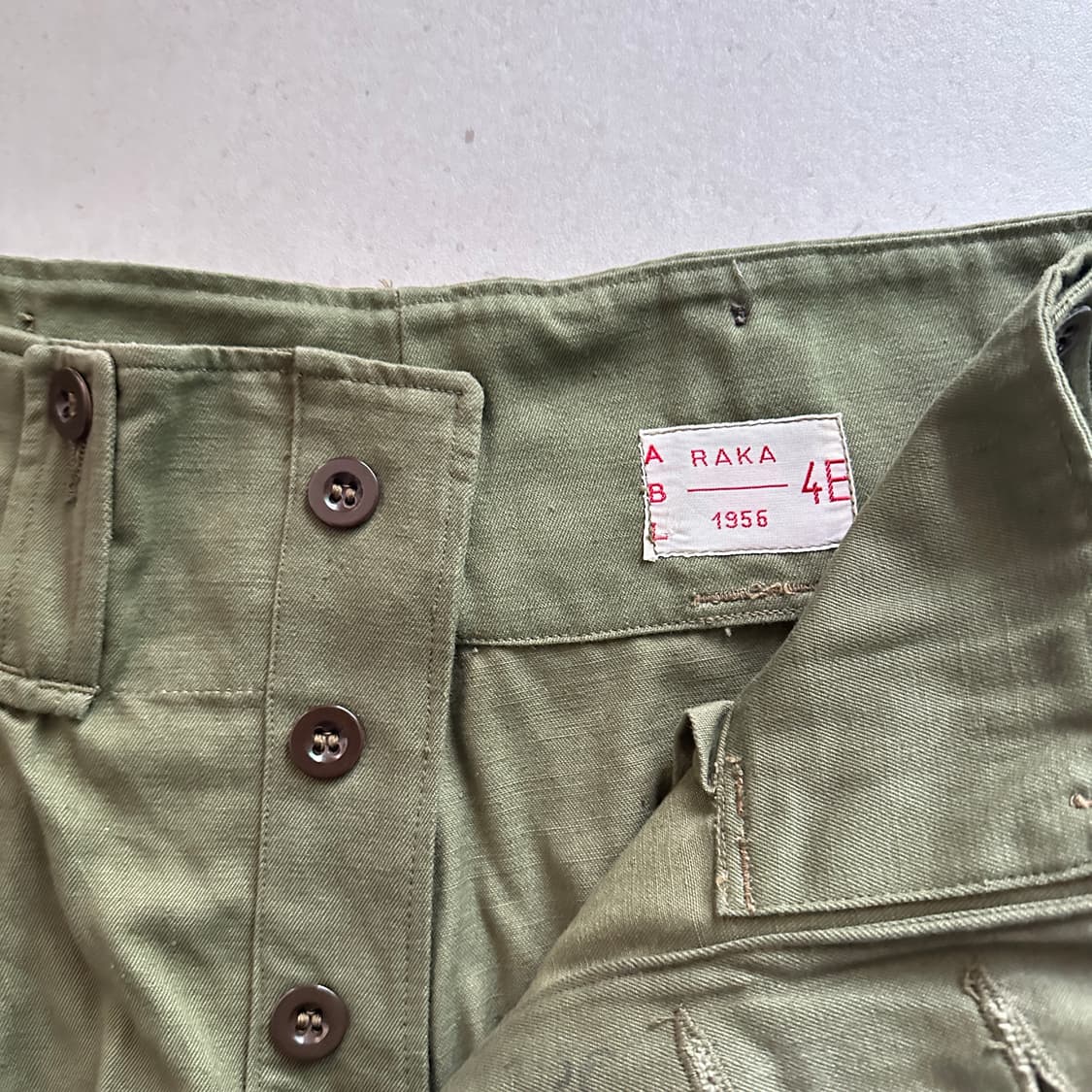 50s 벨기에군 RAKA 밀리터리 코튼 팬츠 (4E/30-31) 상품이미지4