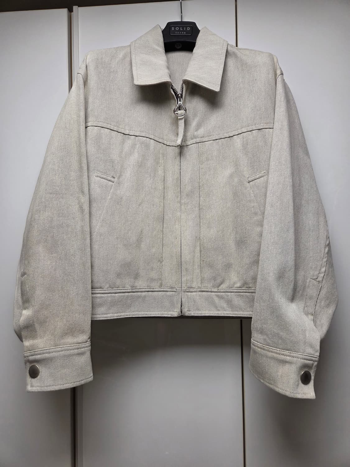 솔리드옴므 그레이 크롭 데님자켓 46 상품이미지1