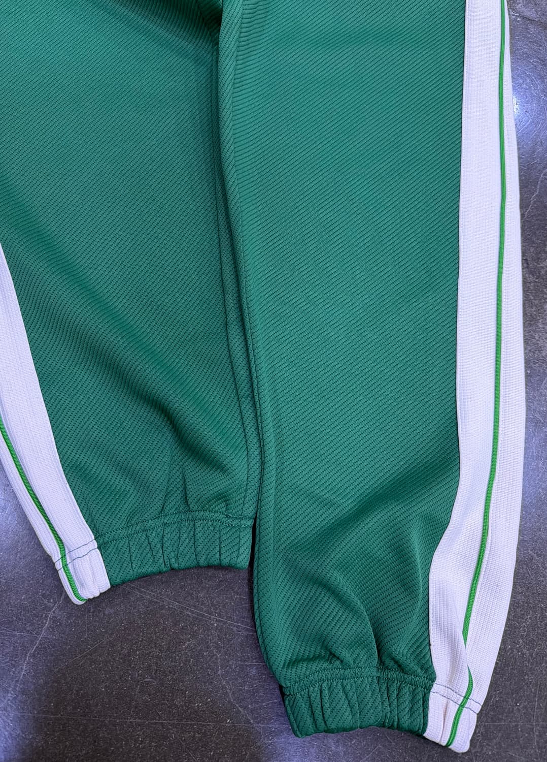 배색 스트라이프 조거팬츠 트랙팬츠 그린 화이트 XXL 상품이미지5