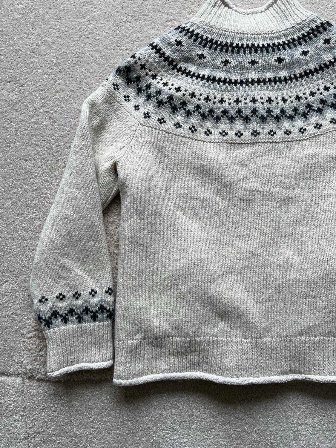 엘엘빈 노르딕 패턴 램스울 니트 집업 (100-103) 상품이미지10