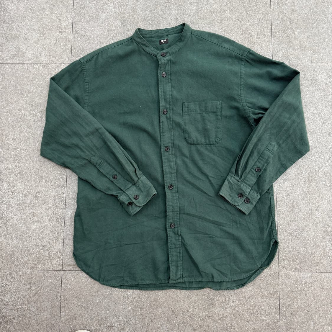 유니클로 차이나 셔츠 그린 상품이미지6