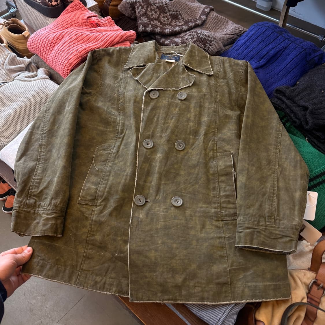 울리치 러프커팅 라이트 피코트  자켓 상품이미지1