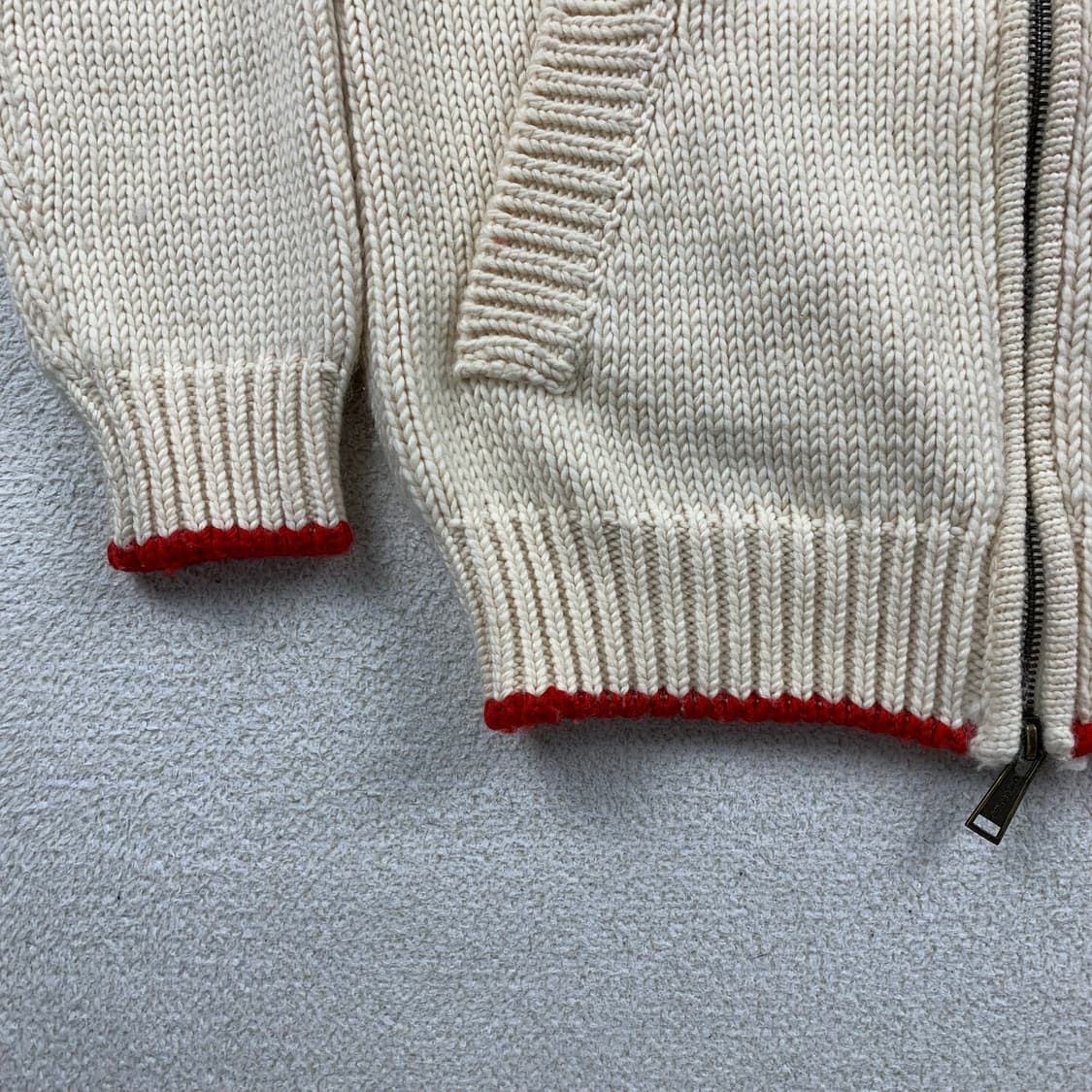 이태리제 디스퀘어드2 컬링팀 빅로고 헤비울 니트집업 상품이미지4