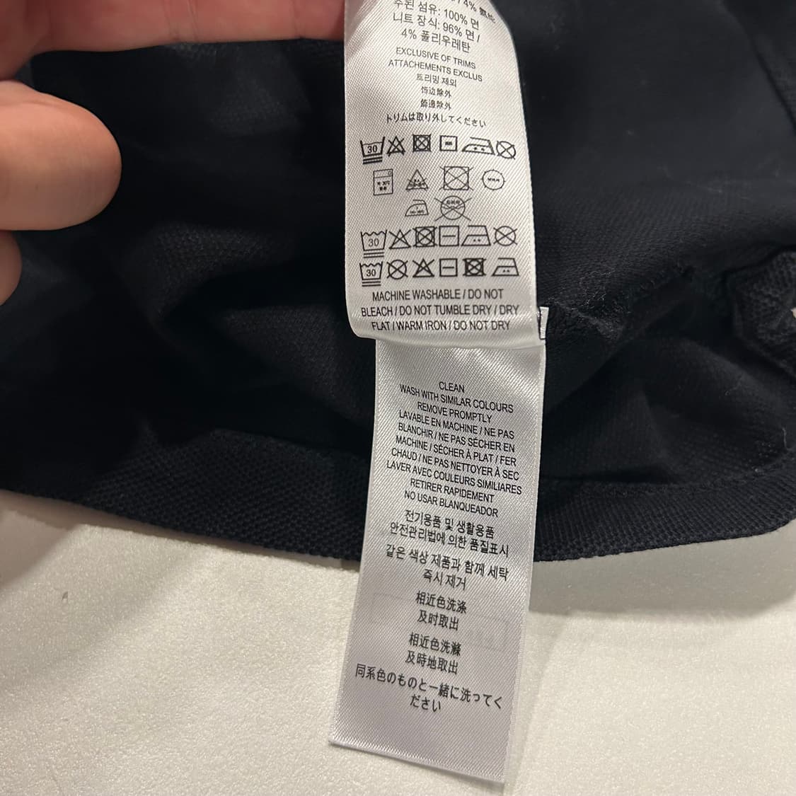 [L] 버버리 TB 블랙 반팔 폴로 티셔츠 B215 상품이미지6