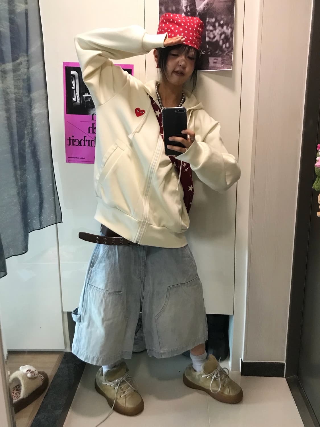 꼼데가르송 레드와펜 져지 후드집업 상품이미지2