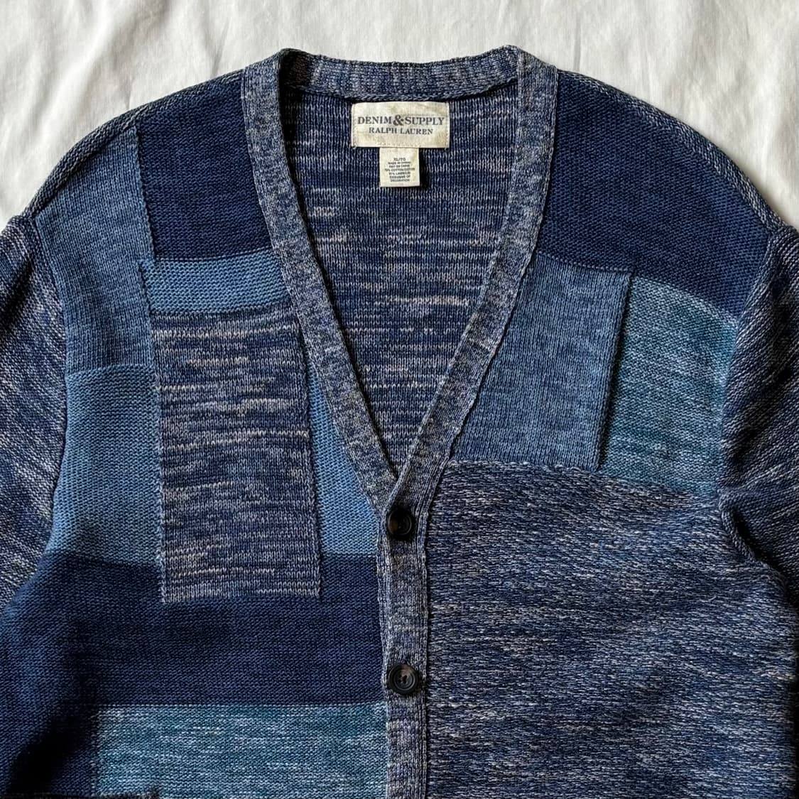 [XL/105] DENIM&SUPPLY 랄프로렌 인디고 패치워크 가디건 상품이미지2
