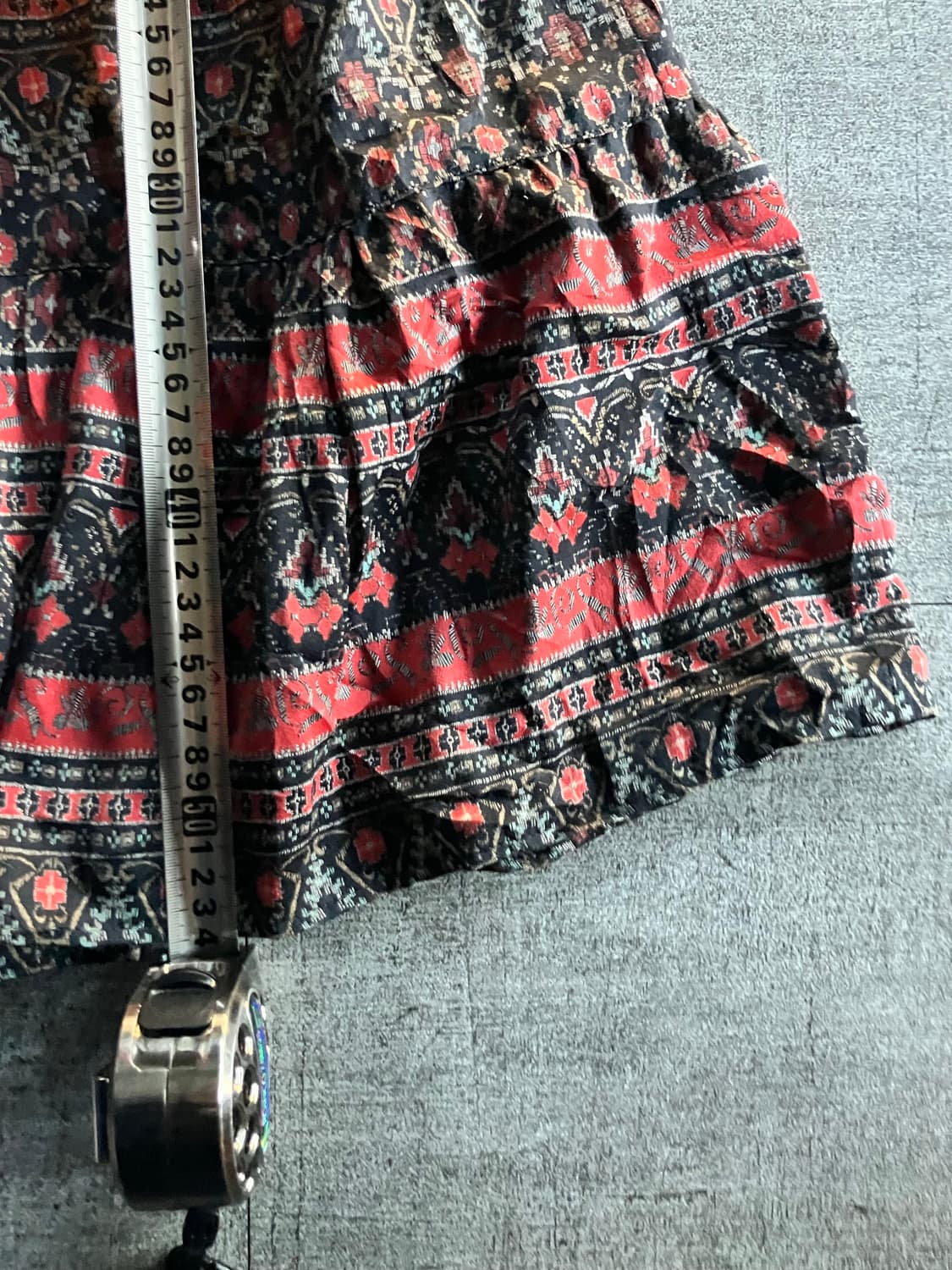 일본빈티지 오리엔탈보헤미안 동양풍 미디스커트 상품이미지3