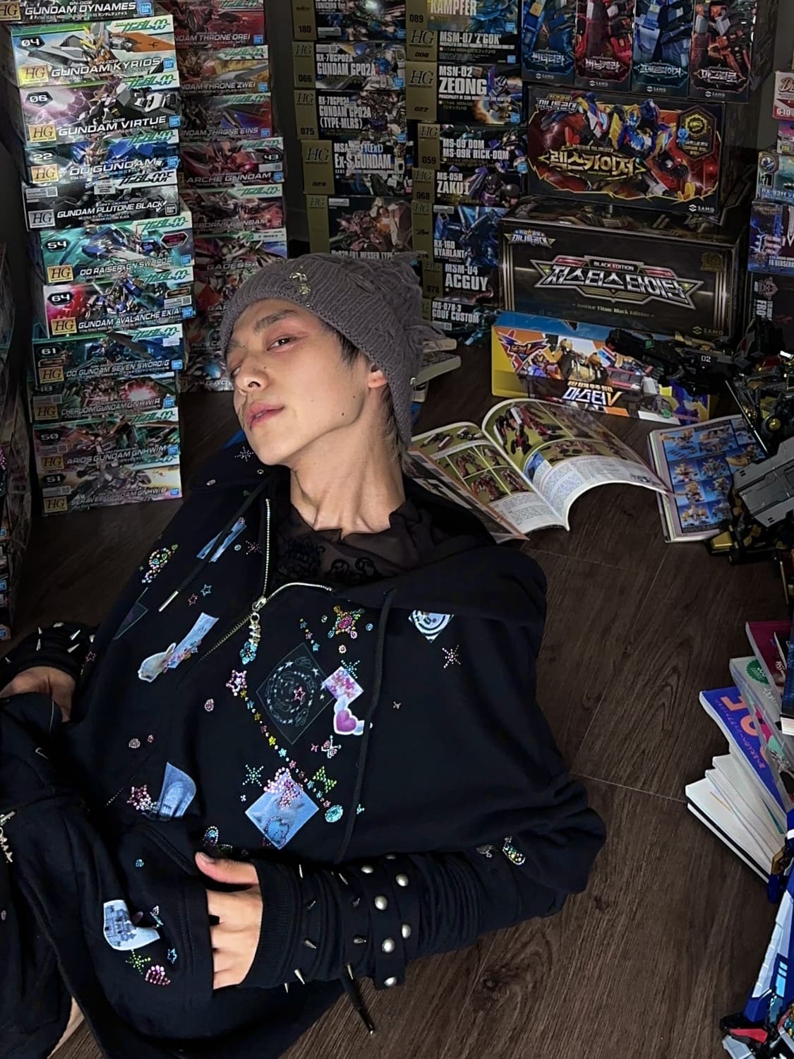 비즈 그런지 비니 Gray 상품이미지3