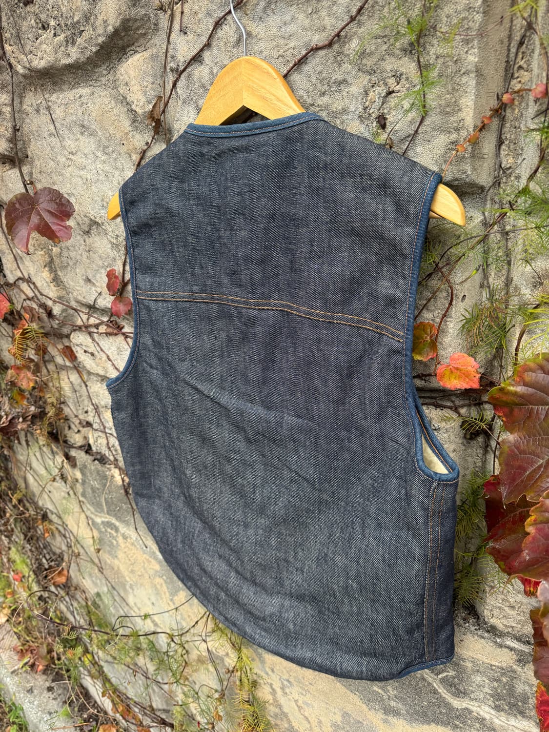 70s sears roebucks 빈티지 데님 쉐르파 워크 베스트 조끼 상품이미지4