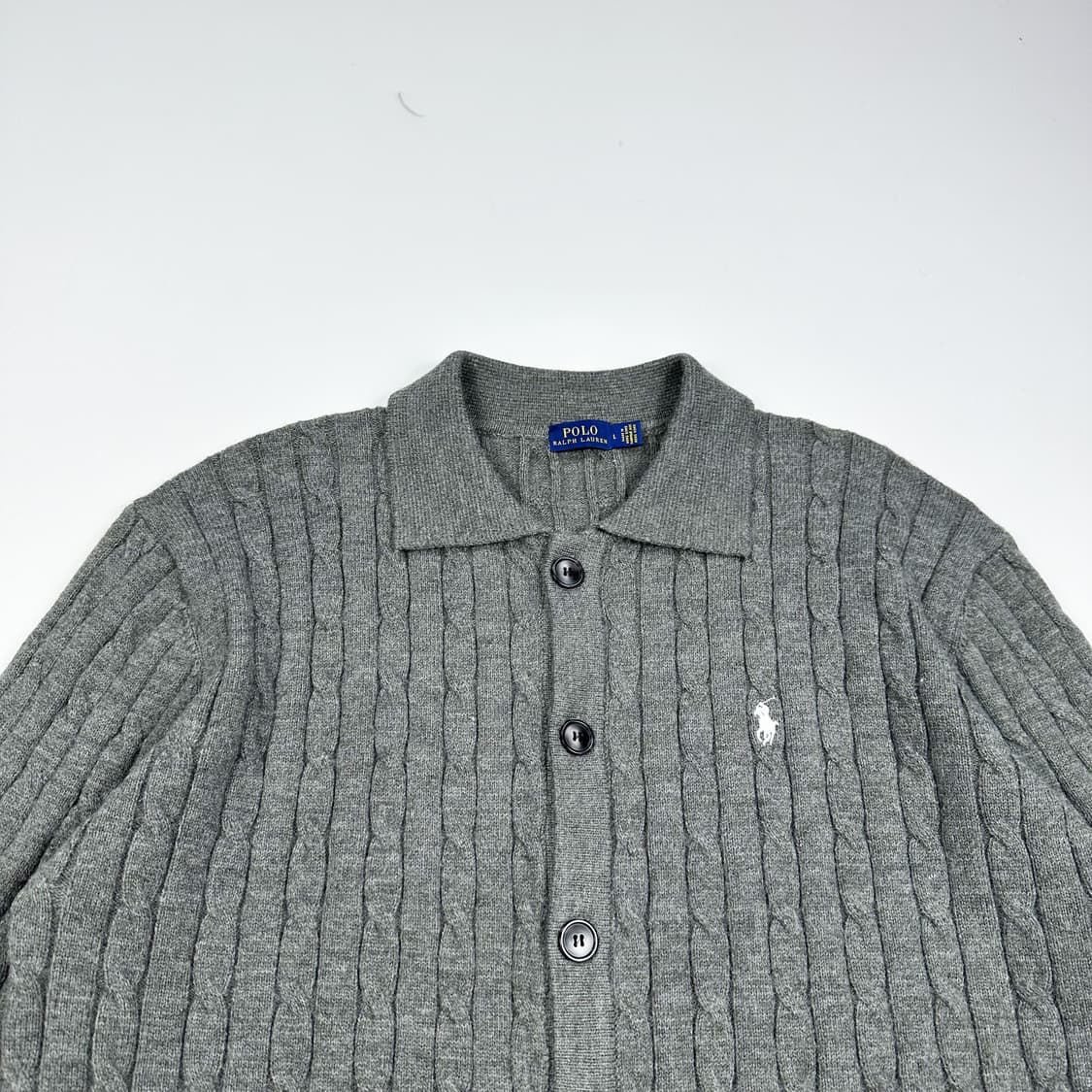 폴로 랄프로렌 클래식 미니멀 케이블 니트 가디건 L 상품이미지2