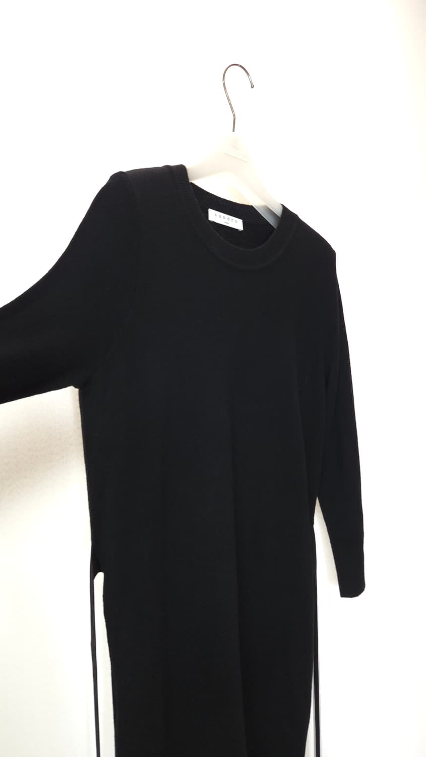 산드로 울 캐시미어 스트랩 니트 원피스 1사이즈 상품이미지3