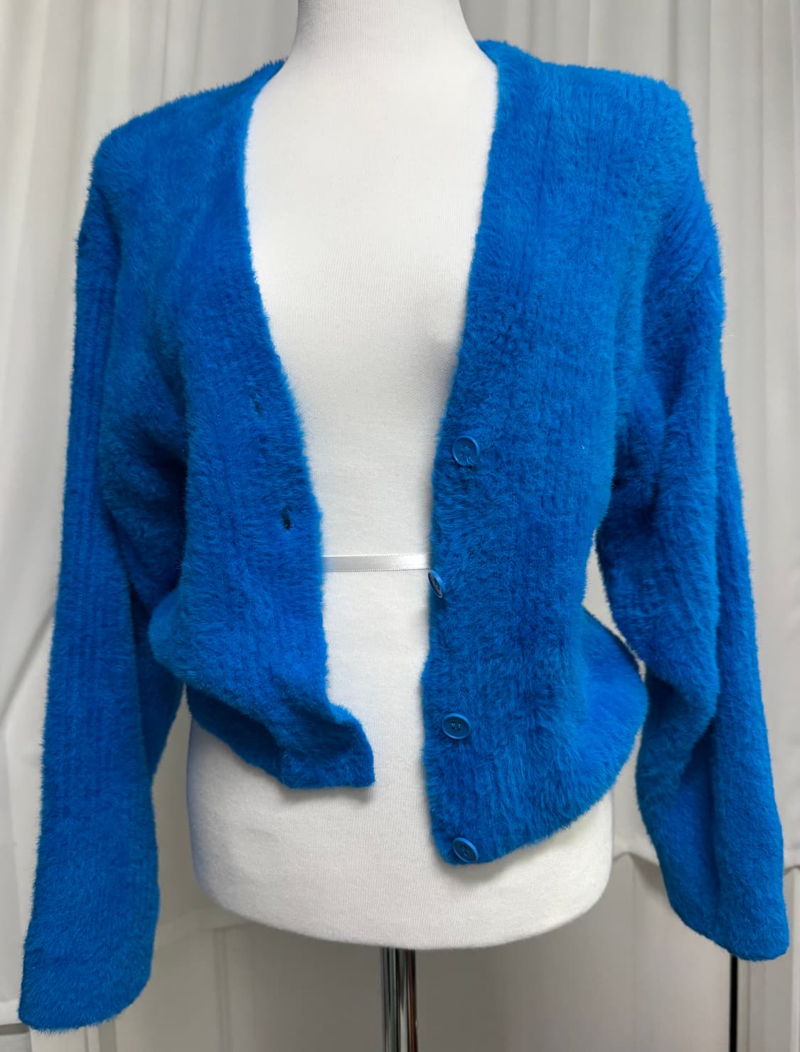 zara 자라 블루 앙고라 가디건 상품이미지3