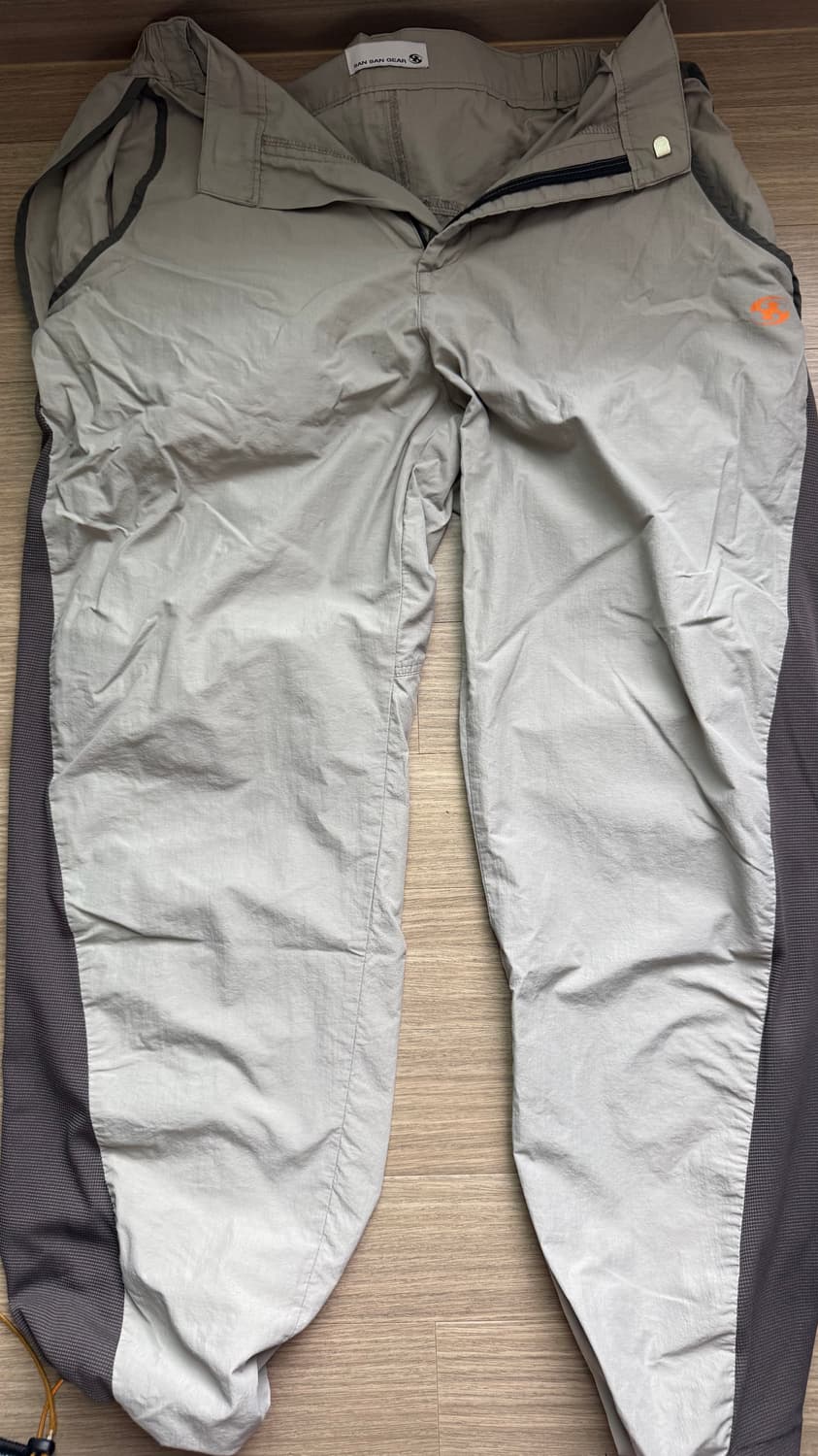 산산기어 사이드 메쉬 팬츠 베이지그레이 2 상품이미지2