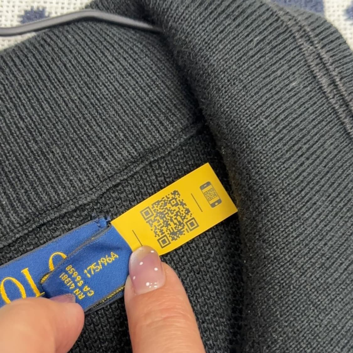 폴로 랄프로렌 신형 QR 반집업 코튼 니트 M P00092 상품이미지3