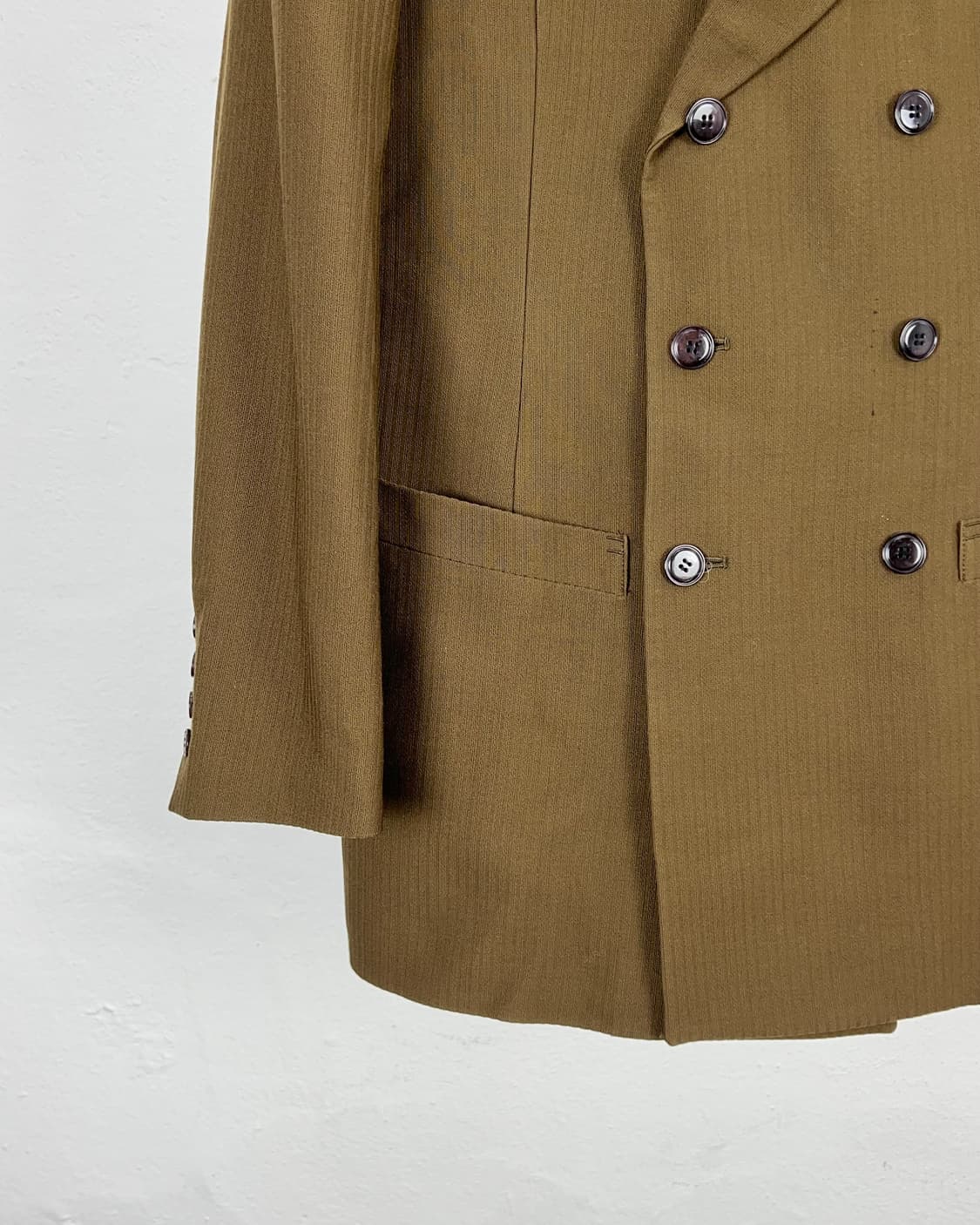 장 폴 고티에 00s 다크 베이지 더블 브레스티드 테일러드 자켓 상품이미지4
