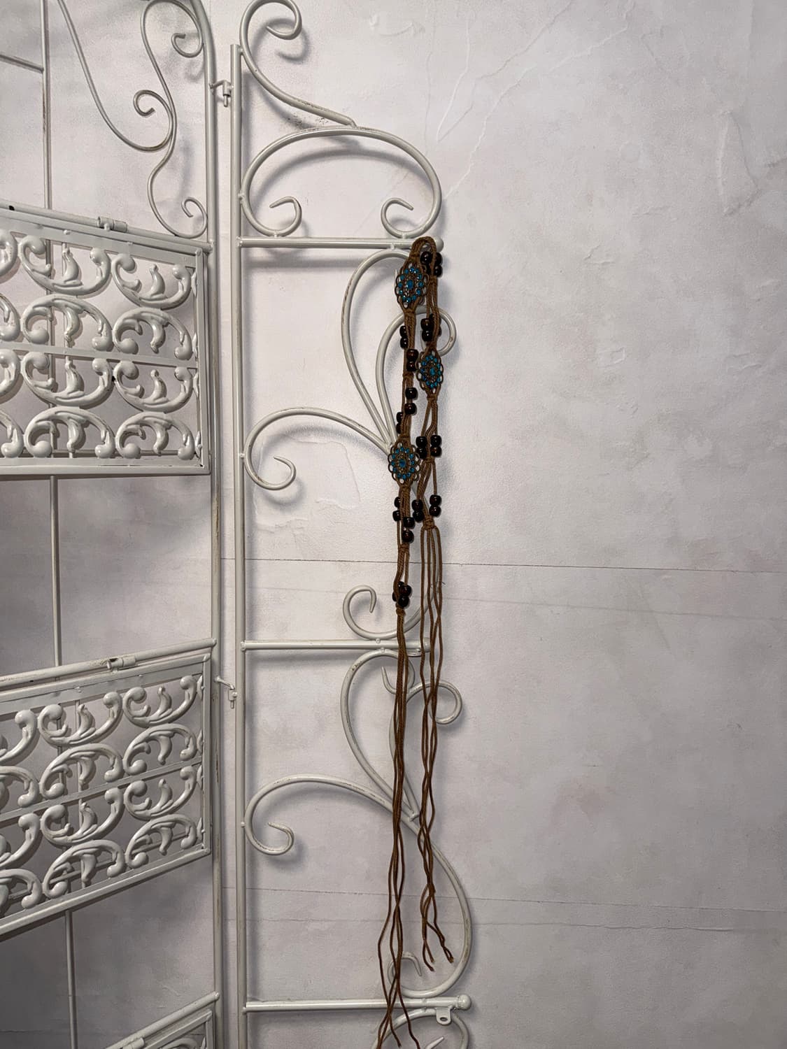 Ethnic emerald cubic flower strap belt 상품이미지5